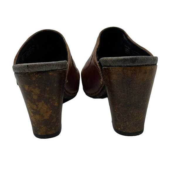 Dansko Women's Brown Leather Heel Mules Slip On‎ Open Toe Wooden Heel 36 US 5.5 - Picture 7 of 9